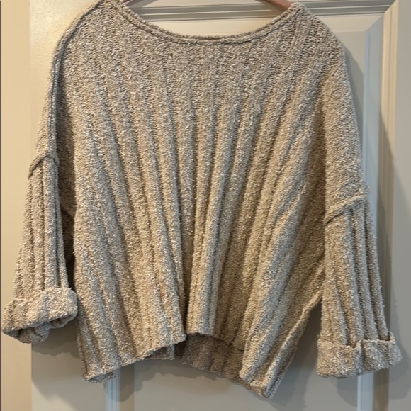 Pink Lily Sweaters - Pink Lily Cream Chunky Knit Crew Neck Sweater